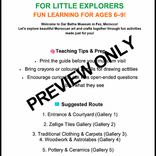 Dar Batha Museum Guide for Kids (Ages 6–9)